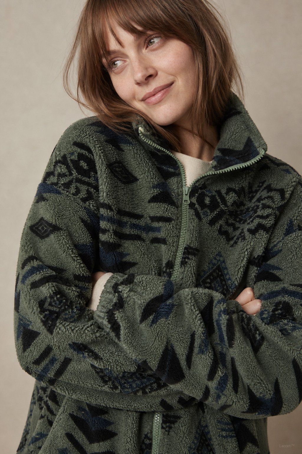 Romane Fleece Jacket — Forest Green, banana_republic product shot