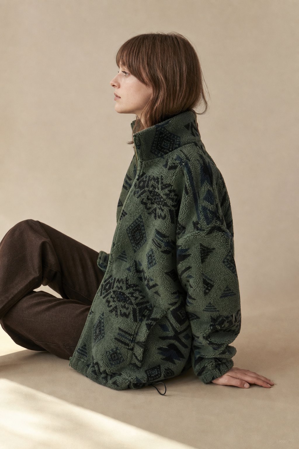 Romane Fleece Jacket — Forest Green, banana_republic product shot