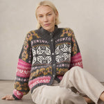 Sidonie Floral Embroidered Cardigan — Grey, banana_republic product shot