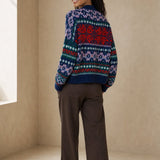 Sidonie Floral Embroidered Cardigan — Navy, banana_republic product shot