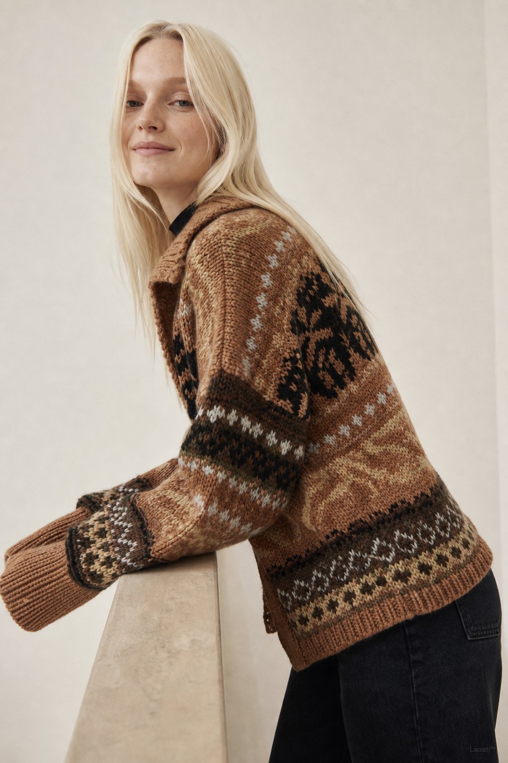 Sidonie Floral Embroidered Cardigan — Khaki, banana_republic product shot