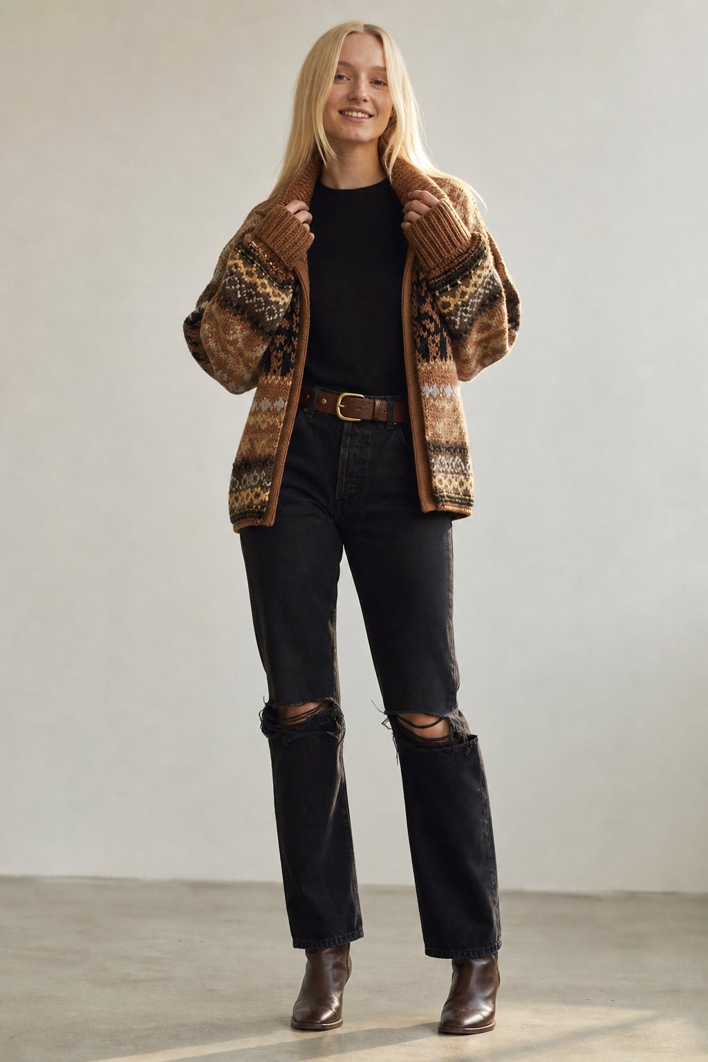 Sidonie Floral Embroidered Cardigan — Khaki, banana_republic product shot