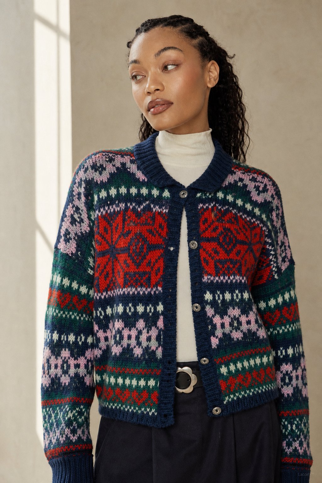 Sidonie Floral Embroidered Cardigan — Navy, banana_republic product shot