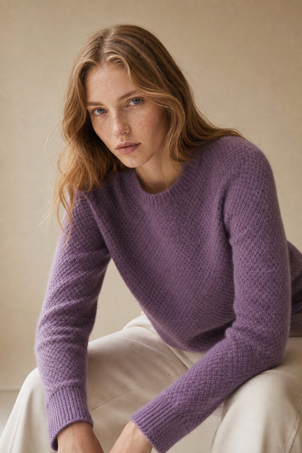 Siena Soft 100% Merino Wool Sweater, studio product shot