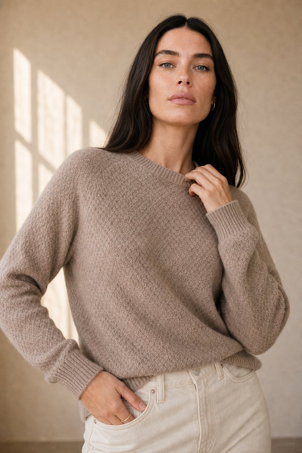 Siena Soft 100% Merino Wool Sweater, studio product shot