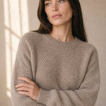 Siena Soft 100% Merino Wool Sweater, studio product shot
