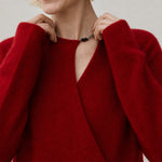 Solène Cashmere O-Neck Pullover — Red, banana_republic product shot