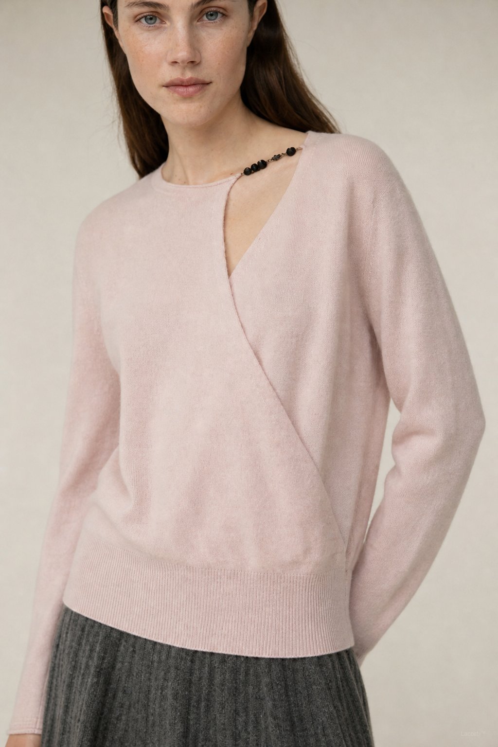 Solène Cashmere O-Neck Pullover — Pink, banana_republic product shot