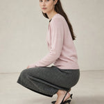 Solène Cashmere O-Neck Pullover — Pink, banana_republic product shot