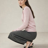 Solène Cashmere O-Neck Pullover — Pink, banana_republic product shot