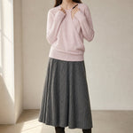 Solène Cashmere O-Neck Pullover — Pink, banana_republic product shot