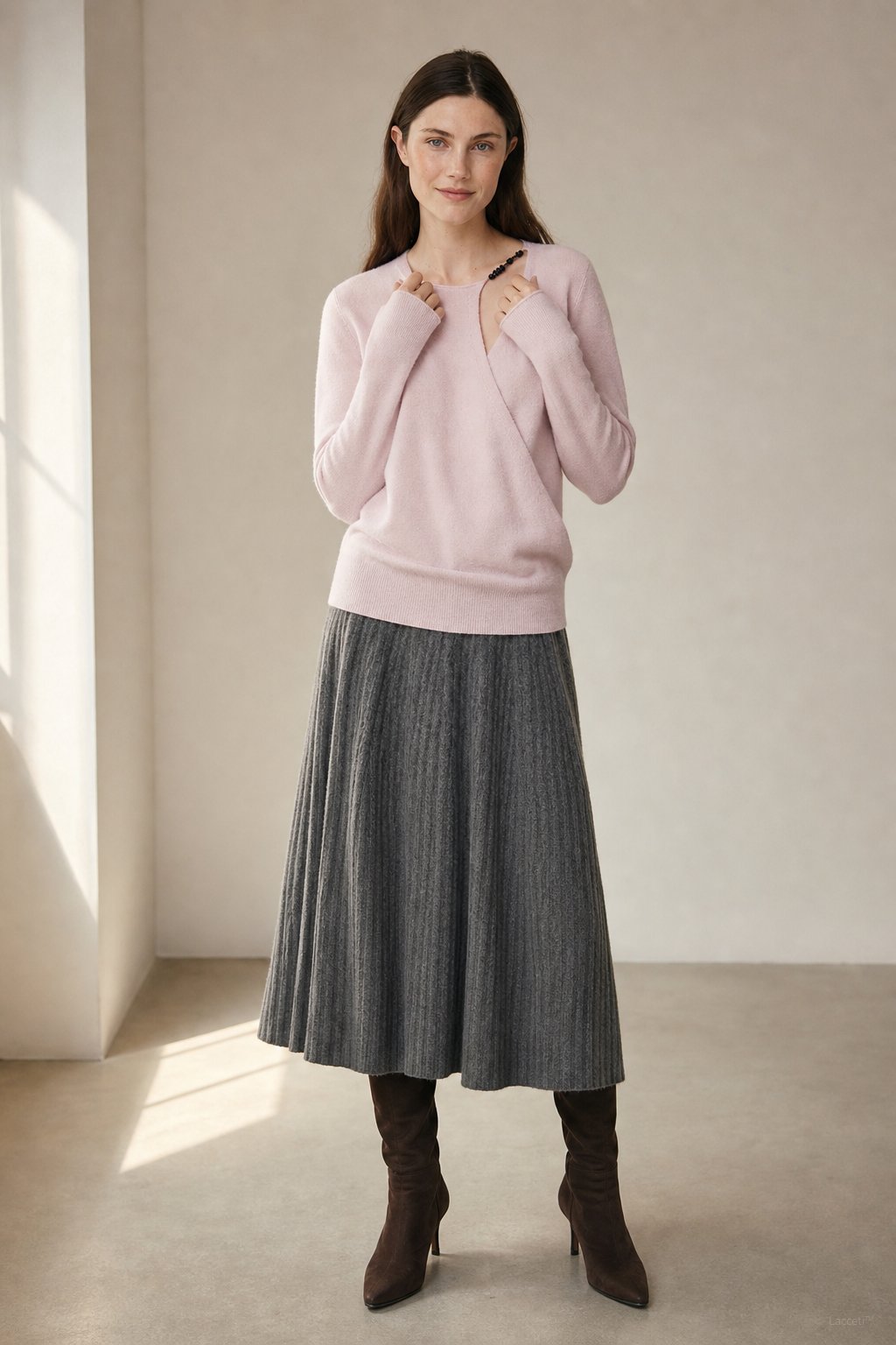 Solène Cashmere O-Neck Pullover — Pink, banana_republic product shot