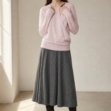Solène Cashmere O-Neck Pullover — Pink, banana_republic product shot