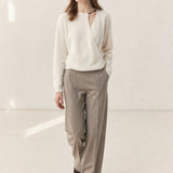 Solène Cashmere O-Neck Pullover — White, banana_republic product shot
