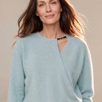 Solène Cashmere O-Neck Pullover — Blue, banana_republic product shot