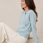 Solène Cashmere O-Neck Pullover — Blue, banana_republic product shot