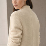 Solène Waffle-Knit Cardigan — Beige, banana_republic product shot