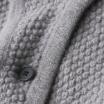 Solène Waffle-Knit Cardigan — Gray, banana_republic product shot
