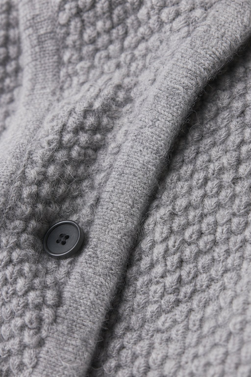 Solène Waffle-Knit Cardigan — Gray, banana_republic product shot