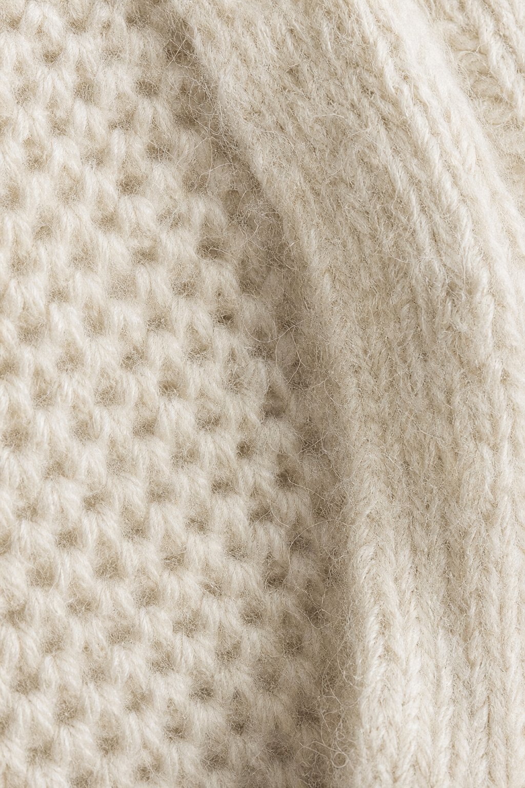 Solène Waffle-Knit Cardigan — Beige, banana_republic product shot