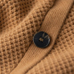 Solène Waffle-Knit Cardigan — Brown, banana_republic product shot