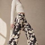 Texas Cowhide Wide-Leg Jean — Cow Print, banana_republic product shot