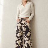 Texas Cowhide Wide-Leg Jean — Cow Print, banana_republic product shot