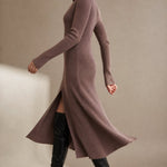 Théa Wrap Midi Dress — Brown, banana_republic product shot