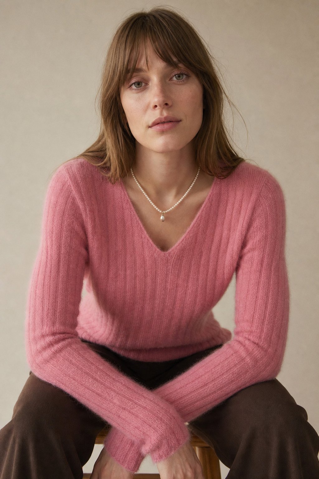The Cloud Knit Sweater — Pink, banana_republic product shot