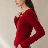 The Cloud Knit Sweater — Red, banana_republic product shot