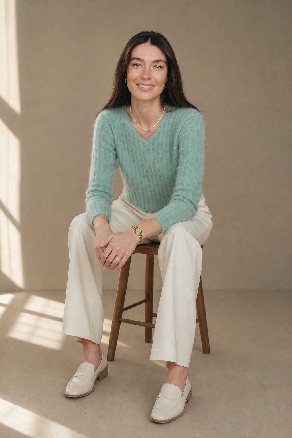 The Cloud Knit Sweater — Mint, banana_republic product shot