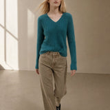 The Cloud Knit Sweater — Teal, banana_republic product shot