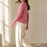 The Cloud Knit Sweater — Pink, banana_republic product shot