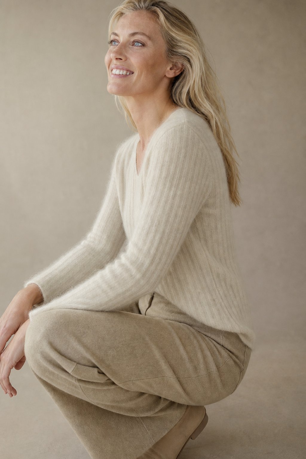The Cloud Knit Sweater — Cream, banana_republic product shot