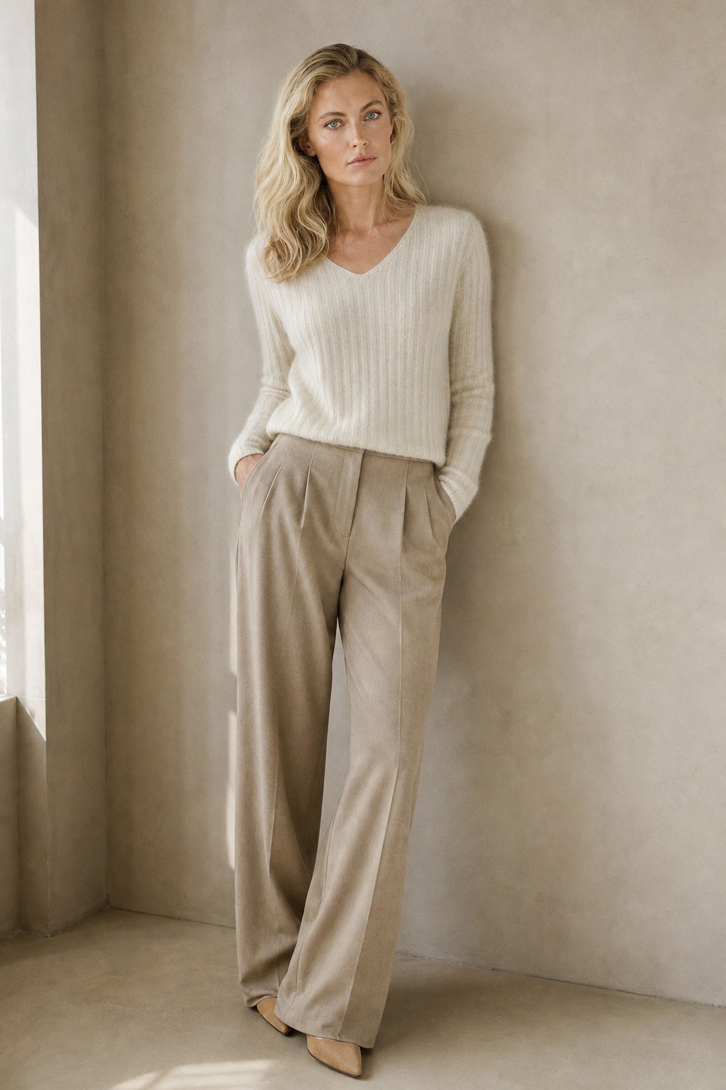 The Cloud Knit Sweater — Cream, banana_republic product shot