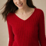 The Cloud Knit Sweater — Red, banana_republic product shot