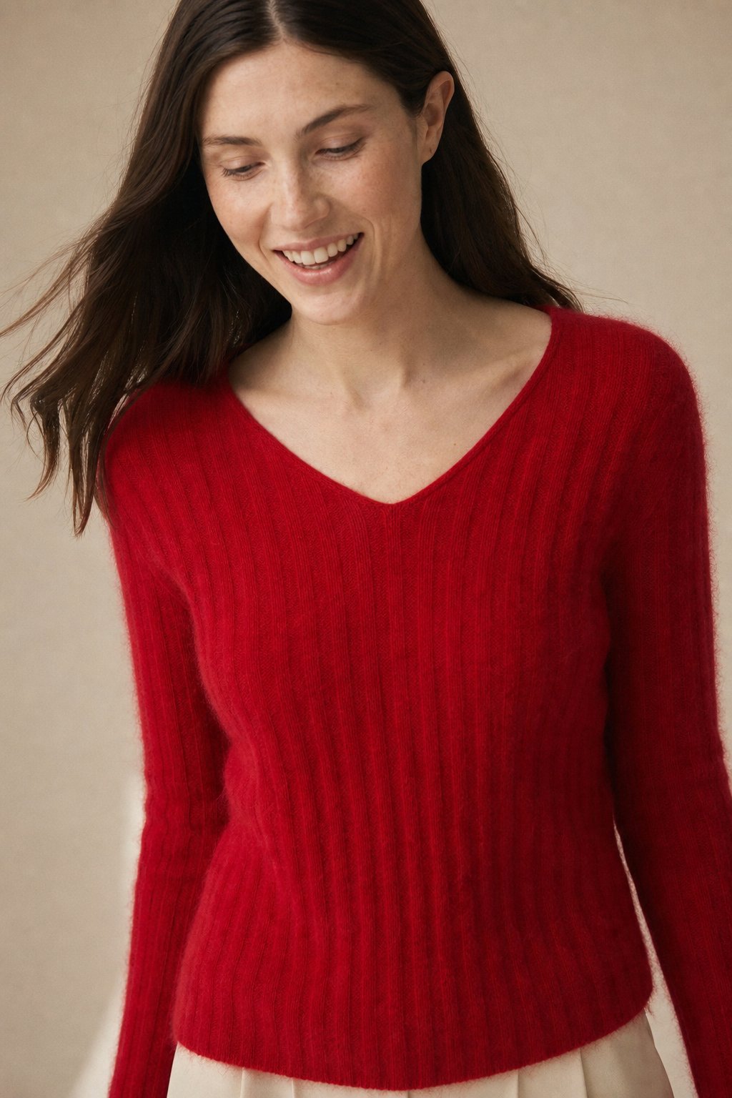 The Cloud Knit Sweater — Red, banana_republic product shot