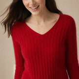The Cloud Knit Sweater — Red, banana_republic product shot