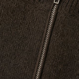 Valérie Minimalist Knit Zip Up — Brown, banana_republic product shot