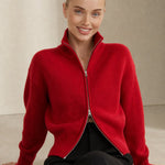 Valérie Minimalist Knit Zip Up, banana_republic product shot