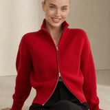 Valérie Minimalist Knit Zip Up, banana_republic product shot