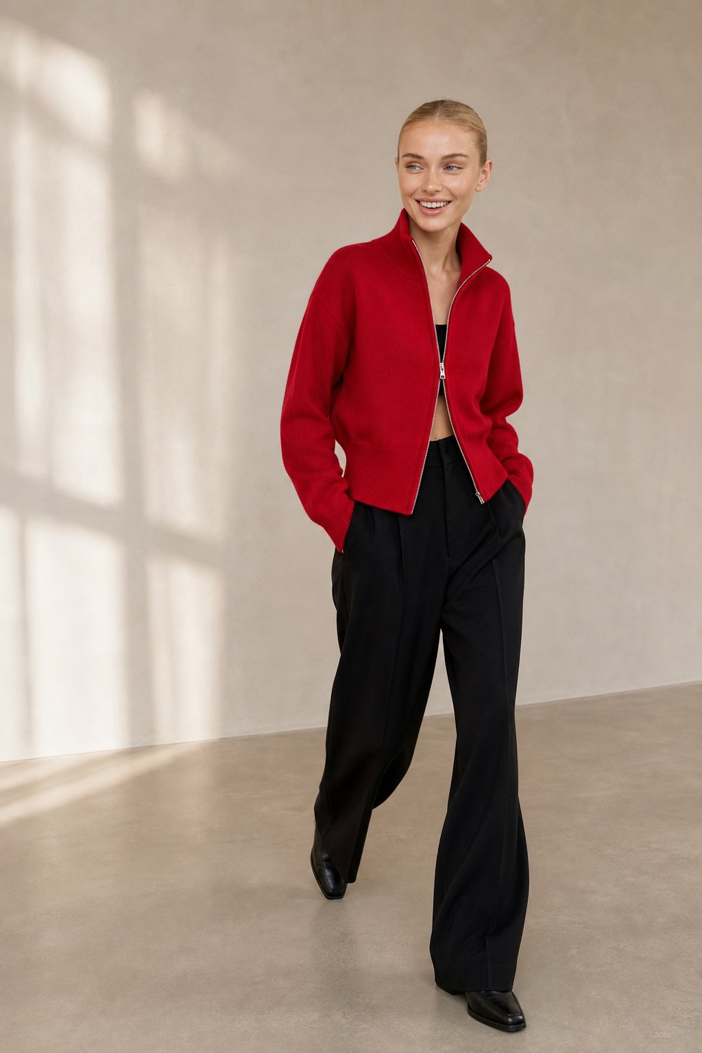Valérie Minimalist Knit Zip Up, banana_republic product shot