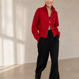Valérie Minimalist Knit Zip Up, banana_republic product shot