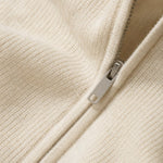 Valérie Minimalist Knit Zip Up — Cream, banana_republic product shot