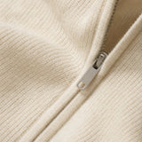 Valérie Minimalist Knit Zip Up — Cream, banana_republic product shot