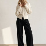 Valérie Minimalist Knit Zip Up — Cream, banana_republic product shot