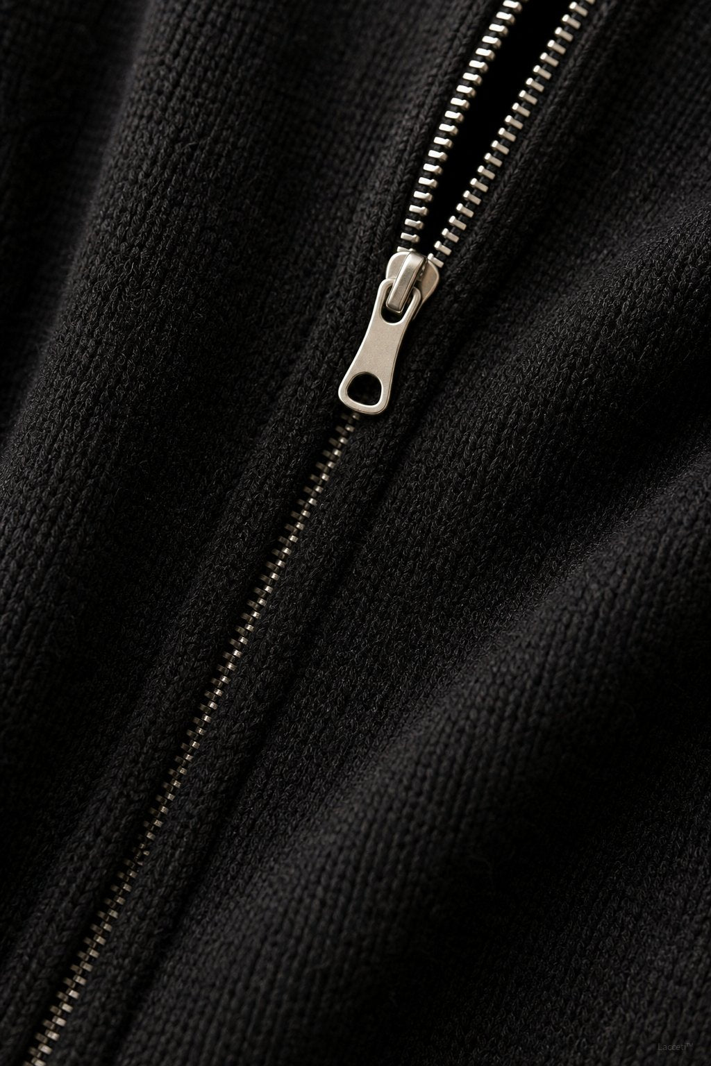 Valérie Minimalist Knit Zip Up — Black, banana_republic product shot