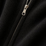 Valérie Minimalist Knit Zip Up — Black, banana_republic product shot