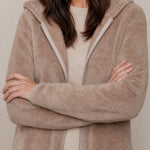 Vancouver Fleece Hoodie Jacket — Khaki, banana_republic product shot