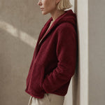 Vancouver Fleece Hoodie Jacket — Wine Red, banana_republic product shot